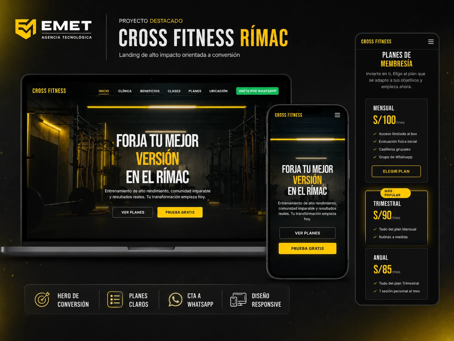 Proyecto Cross Fitness Rímac desarrollado por EMET